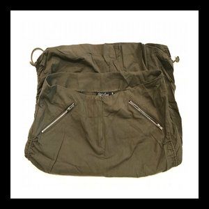 Dual Zipper Pocket Cinched Skirt